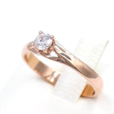 Μονόπετρο δαχτυλίδι ροζ χρυσό - GDZ251