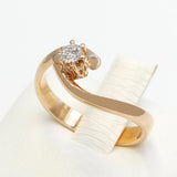 Μονόπετρο δαχτυλίδι ροζ χρυσό - GD059