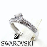 Swarovski λευκόχρυσο δαχτυλίδι - WD229